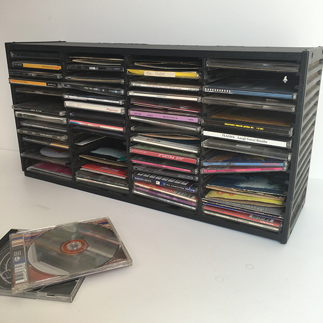 COMPACT DISC, HOLDER - Black Open Shelf